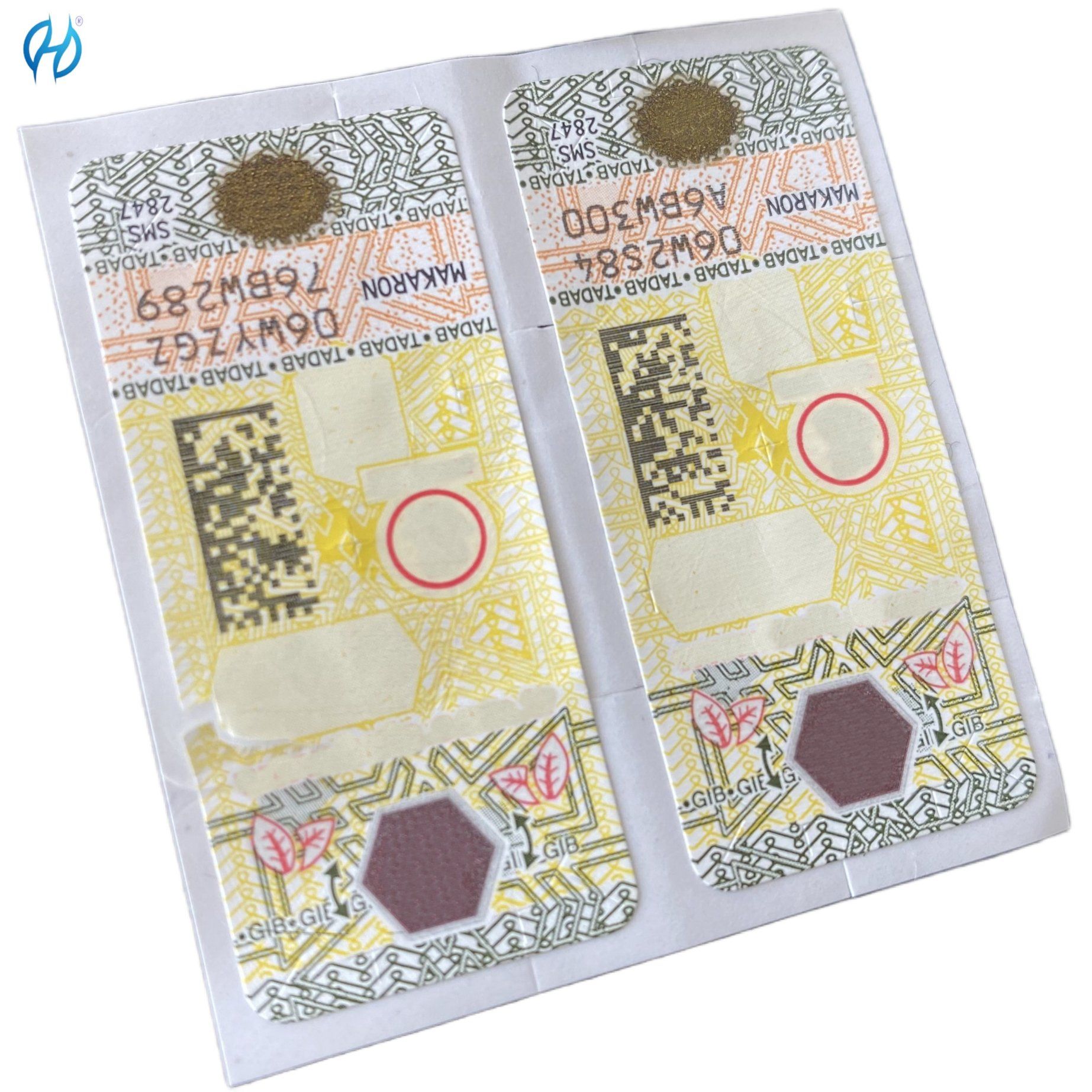 Fluorescent Security Labels with UV Features